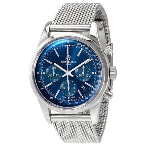 breitling transocean blue dial|Breitling Transocean watches for men.